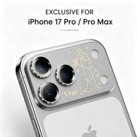 Protection d'objectif d'appareil photo en verre trempé transparent AR pour iPhone 17 Pro Max, film Zodiaque Vierge en alliage d'aluminium, cadeau d'anniversaire