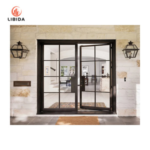 Système de patio avec porte coulissante en verre et aluminium à double vitrage avec moustiquaire pour salon et balcon - Product Image 2