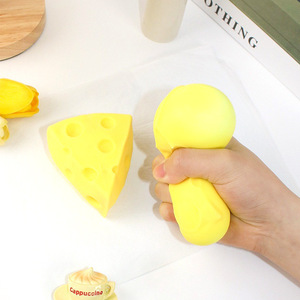 Factory Wholesale TPR Kawaii Cheese Squishy Stress Relief Decompression <b>Squeeze</b> Sensory Toys for Kids Boys and Girls - Product Image 4