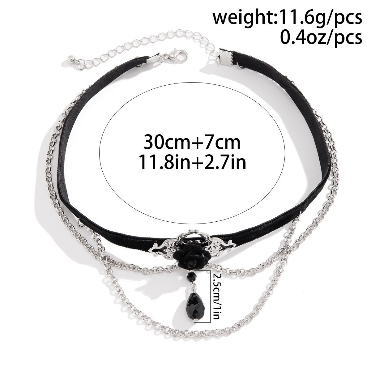 Collier Lolita Avec Clochette Pour Cosplay Neko - Ruban Velours Noir - Taille Réglable 29 à 34cm - Accessoire Cosplay