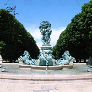 Gran exterior famoso antiguo caballo de Metal mujeres desnudas sosteniendo globo escultura fuentes bronce Fontaine De L'Observatoire - Product Image 2