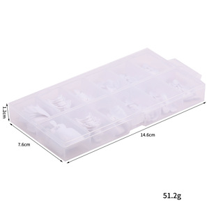 120 pièces/boîte <span class=keywords><strong>Faux</strong></span> ongles pour manucure et pédicure, blancs, courts, sans trace, motif ciel étoilé, formes variées - Product Image 5