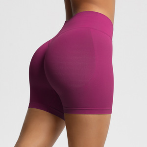 Shorts Deportivos de Alta Compresión sin Costuras para Mujer, Cintura Acanalada, Control de Abdomen, Levanta Glúteos, Tejido de Punto, Secado Rápido, para Fitness, Gimnasio, Yoga - Product Image 6