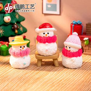 Figuras de Muñeco de Nieve Navideño de Resina, Mini Decoración de Escritorio, Uso en Interiores - Product Image 4