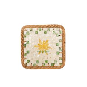 Mantel Individual Redondo Moderno de Nácar, Ecológico, 330 mm de Diámetro, para Cenas Informales y Decoración del Hogar, de Vietnam, Precio Económico - Product Image 1