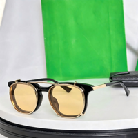 Lunettes de soleil unisexes tendance à monture carrée en acétate avec verres dégradés, protection UV pour la plage et les activités de plein air