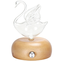 Diffuseur de parfum d'aromathérapie à atomisation biphasique, en bois et verre, avec brume froide pour huiles essentielles, design sapin de Noël