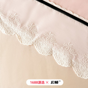 French Princess Style Embroidered <b>Bedding</b> <b>Set</b> Pure Cotton 4-Piece Duvet Cover Sheet <b>Set</b> Solid Color Flowers Breathable Four - Product Image 4
