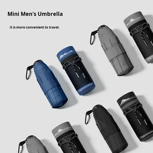 Windproof Mini Travel Folding Umbrella UPF 50+ Small Compact Lightweight Design Fits in Pocket Umbrella for Men - Product Image 4