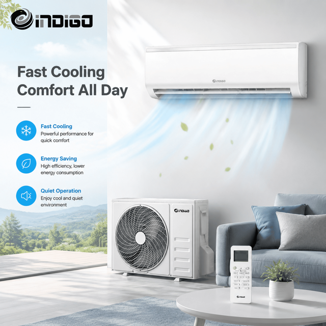 New R410a 60Hz 9000 BTU Split Wall-Mounted Mini AC Unit with Smart Cooling Only for Household Use