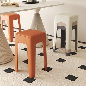 Modern Minimalist <b>Plastic</b> <b>Stool</b> 28cm Stackable Home Living Room Furniture - Product Image 2