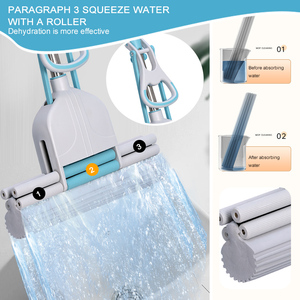 Mains libres éponge plate vadrouille Super absorbant PVA éponge nettoyage sol vadrouille <span class=keywords><strong>carrelage</strong></span> sol salle de bain Garage maison fournitures de nettoyage - Product Image 5