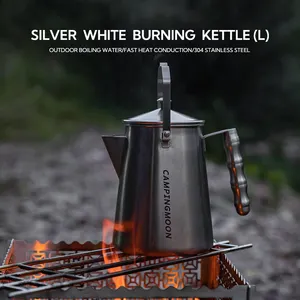 Campingmoon Outdoor <strong>Camping</strong> Durable Boiling <strong>Kettle</strong> Portable Large Capacity Stainless Steel BBQ Boil <strong>Kettle</strong> - Product Image 3