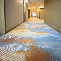 Tapis sur mesure de luxe, tissé, ignifuge, écologique, en nylon imprimé, pour hôtel, couloir, restaurant