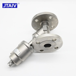 JTAIV SS 304 ชุดขับเคลื่อนหัวเหล็กทั้งหมด แบบสองทาง นิวเมติก หน้าแปลนแบบมุมฉาก ฐาน DN100 Pn6 - Product Image 5