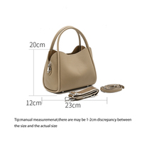 Tas Selempang Wanita Kulit Asli Model Bucket, Kulit Sapi Lapis Atas Berkualitas Tinggi, Tas Tote Mewah, Tas Tangan Wanita Kualitas Bagus