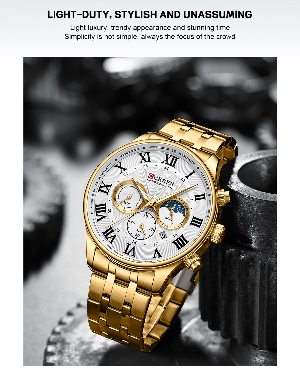 CURREN 8427 Watch for Men Hot Selling 3ATM Waterproof Men's Watches Fashion Luminous Hands with Calendar Men's Sports Watches