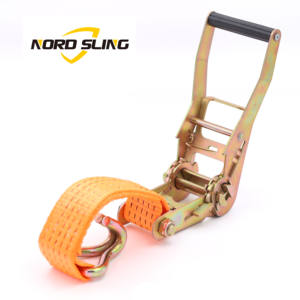 Logo personalizzato di alta qualità 2 pollici 5 cm 5 Ton cintura in poliestere Auto retrattile cricchetto cravatta verso il basso cinturino - Product Image 5