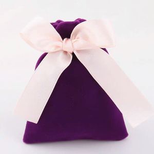 Sac à cordon en tissu velours personnalisable pour bijoux, lunettes, objets anciens avec option de logo - Product Image 4