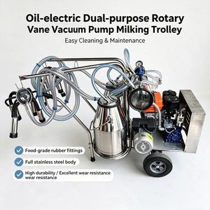 Pompe à vide rotative huile-électrique à <span class=keywords><strong>prix</strong></span> d'usine, machine à traire portable, unité <span class=keywords><strong>de</strong></span> traie facile à utiliser - Product Image 5