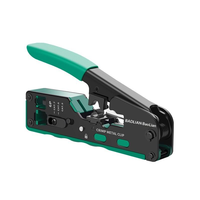 Pince à sertir RJ45 pour câbles réseau Ethernet Cat7, Cat6, Cat5, avec fonction de verrouillage pour fiches modulaires RJ11, RJ12, 6P, 8P