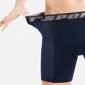 Calzoncillos bóxer con logotipo personalizado, ropa interior para hombre, malla transpirable, logotipo Jacquard, Calzoncillos Bóxer deportivos largos de diseñador para hombre - Product Image 2