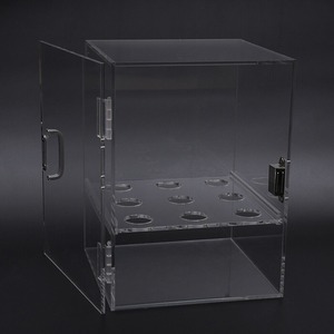 Ice Cream Cone Tủ 9 Lỗ Waffle Cone Chủ Trứng Cuộn Rõ Ràng Minh Bạch <span class=keywords><strong>Acrylic</strong></span> Hiển Thị Trường Hợp Với Cửa - Product Image 5