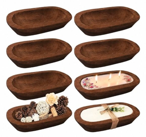 Popolari <span class=keywords><strong>Ciotole</strong></span> in <span class=keywords><strong>Legno</strong></span> per Candele Decorative per la Casa - Product Image 2
