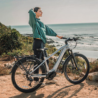 Vélo de ville électrique Fiido Nomads Pro Touring avec pneus de 29 pouces, moteur central 250W, batterie 36V 11.6AH, fourche à suspension pneumatique, capteur de couple
