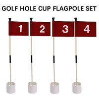Jeu de goupilles de golf personnalisées OEM en fibre de verre Flagstick Hole Cup Set Mettre des drapeaux verts et des mâts Drapeaux de golf numérotés pour practise