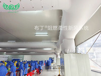 Buding Conduit de tissu de climatisation en PVC de haute qualité Ventilateurs rectangulaires flexibles Carré industriel pour salle de sport École