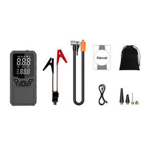 Compresor de Aire Portátil Digital LCD con Arrancador de Batería, Apagado Automático, PSI Preestablecido, con Luz LED y Múltiples Boquillas - Product Image 6