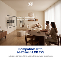 Braket TV LED Dinding Berkualitas Tinggi Buatan Cina, Dapat Diputar, Dapat Dimiringkan, Gerakan Penuh, Terbuat dari Baja Canai Dingin, Cocok untuk TV 26"-70"