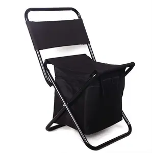 Taburete plegable con bolsa de refrigeración, silla con bolsa aislante, asiento sostenible, doite, compartimiento de playa, correas de pesca, 2022