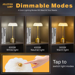 त्रिकोमेटिक डिमिंग आई-केयर टच कंट्रोल ने लिविंग रूम की सजावट के लिए कॉर्लेस टेबल लैंप बैटरी-संचालित बेडसाइड लैंप - Product Image 3