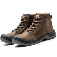Bottes de sécurité de travail chaudes et hautes Diansen pour hommes, mode d'hiver, anti-feu, légères, imperméables, bottes de sécurité protectrices