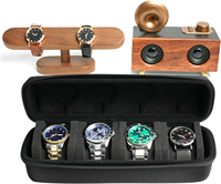 Étui de rangement pour montres EVA Travel à 4 emplacements, protection ultime, coque rigide, fermeture éclair, style simple, sortie d'usine OEM ODM