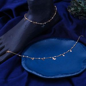 Chaînes de cheville papillon élégantes, bijoux de mode, accessoires de pied de créateur, chaînes de cheville fines et tendance - Product Image 1