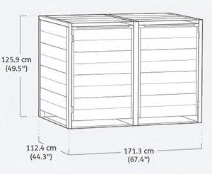 Abri de rangement pour poubelle - Graphite - Product Image 6