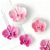 Moules en silicone pour fleurs d'orchidées, pour la décoration de gâteaux, les décorations de cupcakes, les chocolats, la pâte à sucre, l'argile polymère, les créations en résine