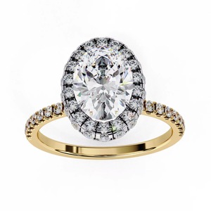 Anillo de Diamantes Ovalados de Estilo Vintage Más Vendido para Mujer, Joyería de Compromiso de Diseño Antiguo de Lujo, Disponible en Cantidad al por Mayor - Product Image 1