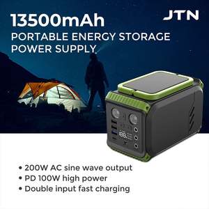 เครื่องกำเนิดไฟฟ้าพลังงานแสงอาทิตย์สำหรับตั้งแคมป์กลางแจ้ง 110V 220V แบตเตอรี่ลิเธียม Lifepo4 200W สถานีไฟฟ้าพกพา - Product Image 4