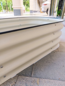 9 Inch/23cm Modern Metal Planting Box Outdoor Flower Bed Vegetable <b>Garden</b> Galvanized Sheet Eco-friendly Anti-Corrosion - Product Image 4
