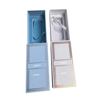 Boîte à savon liquide haut de gamme en carton gris, faite à la main, avec logo imprimé et dorure, ruban personnalisé, emballage cadeau de luxe réutilisable en tiroir, vente en gros