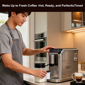 Macchina da Caffè Completamente Automatica di Alta Qualità, Caffè Caldo Fresco Programmabile per Casa, Cucina, Ufficio, Godimento Quotidiano del Caffè - Product Image 3