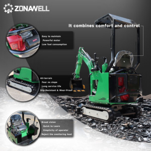 Máy xúc mini, tốc độ xoay 12 vòng/phút & áp suất 19kpa, điều khiển thân thiện với người dùng, tuyệt vời cho các công trình xây dựng nông nghiệp và đô thị - Product Image 4