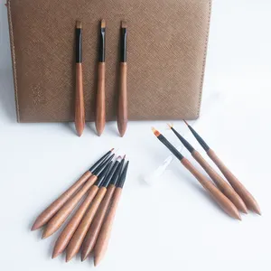 Nail Art Brushes DIY Painting Flower Brush Powder Acrylic UV Gel Drawing Dotting Tools Stripes Lines Nail Brush