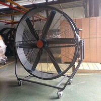 Ventilateur industriel puissant à 6 pales en alliage d'aluminium, 750W, multi-tension, faible bruit, pour atelier, usine, terrain de basket-ball, refroidissement puissant, magnétique