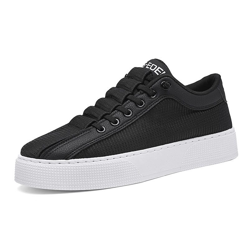 Latest Fashion High Quality Wholesale Cheap Shoes Bulk Made in China Plain  Black Low Prices Sneakers Men Africa Low Prices 39-44