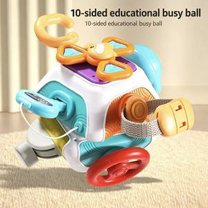 Sensory Six-Sided Rotating Plastic Ball Puzzle Ball-Catching Toy Educational Musical Busy Cube Baby Toy with 10 Different Modes - Product Image 6